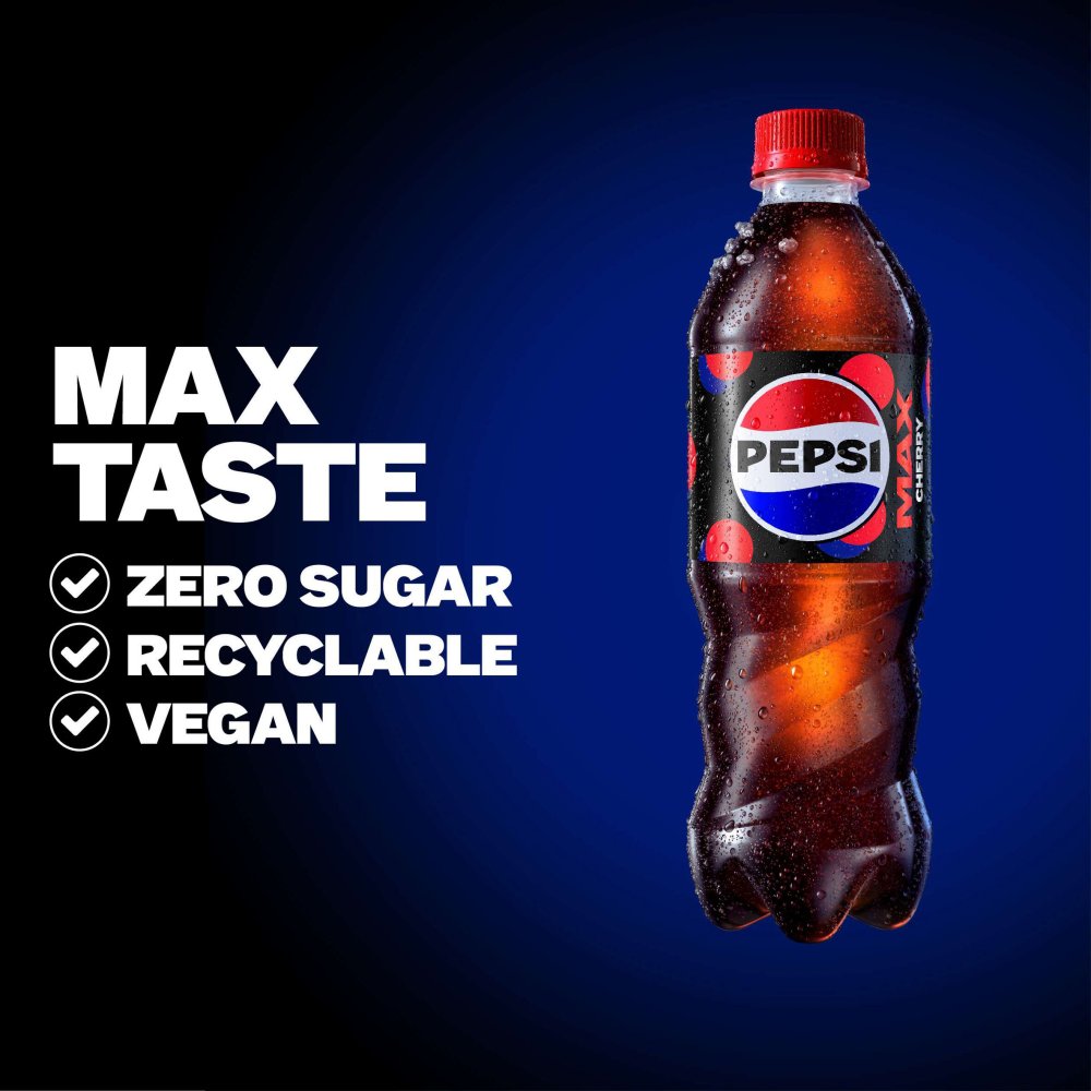 Pepsi Max Sugar Free Cherry Cola 500ml (Pack of 12)