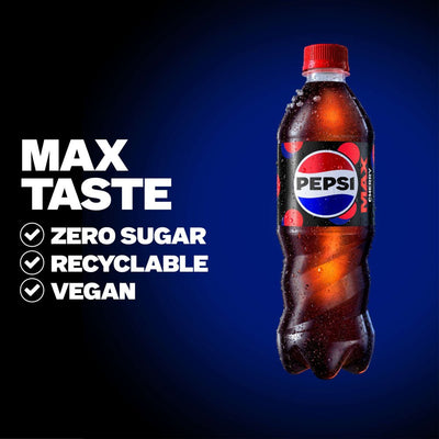 Pepsi Max Sugar Free Cherry Cola 500ml (Pack of 12)