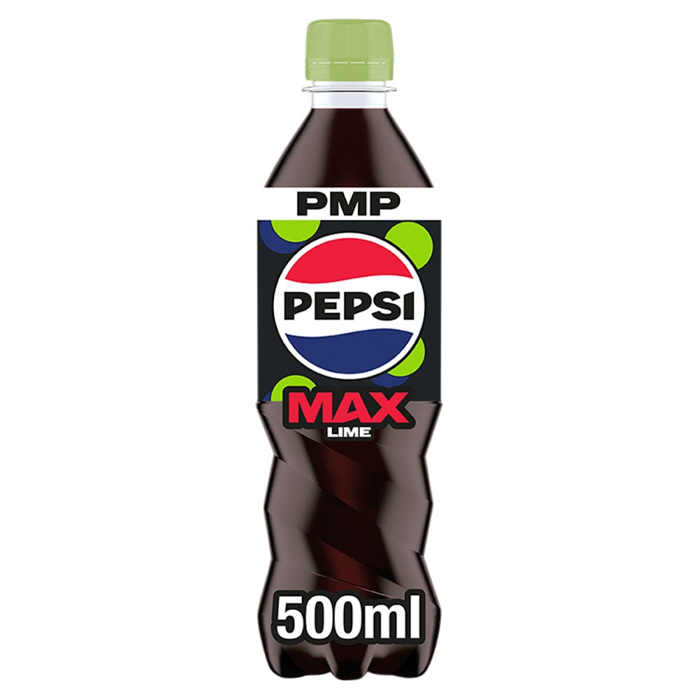 Pepsi Max Lime No Sugar Cola Bottle 500ml (Pack of 12)