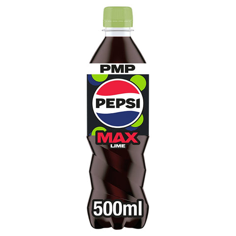 Pepsi Max Lime No Sugar Cola Bottle 500ml (Pack of 12)