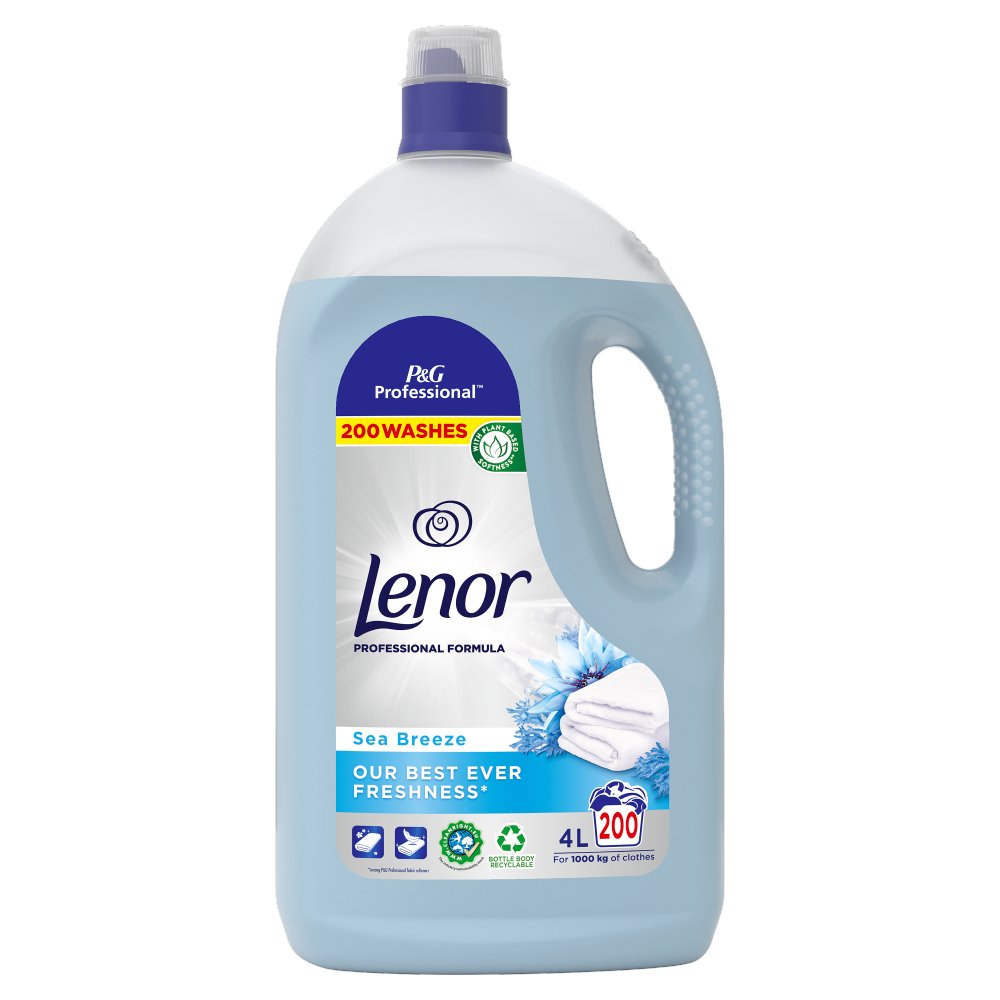 Lenor Professional Fabric Conditioner 200 Washes, 4L (Pack of 1)
