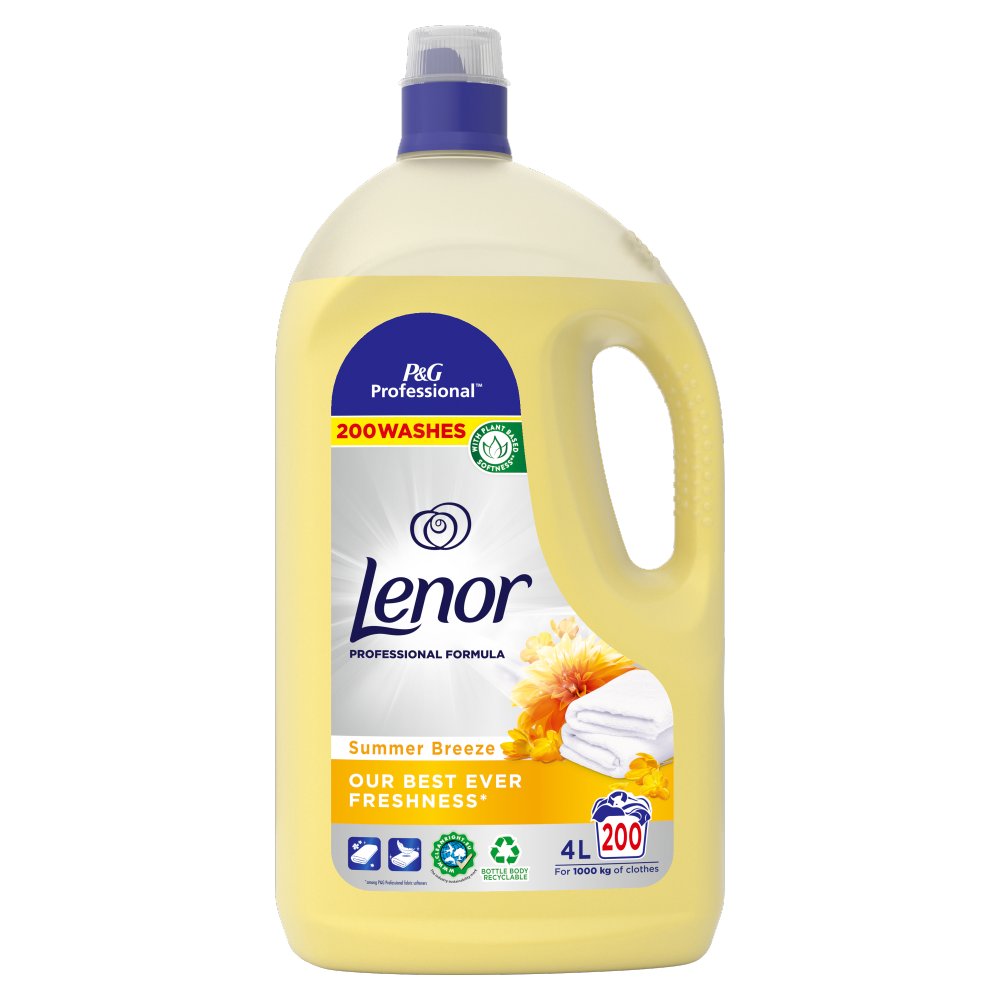 Lenor Professional Fabric Conditioner 200 Washes, 4L (Pack of 1)