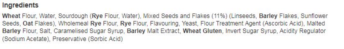 Baker Street Seeded Rye Bread 500g (Pack of 1)