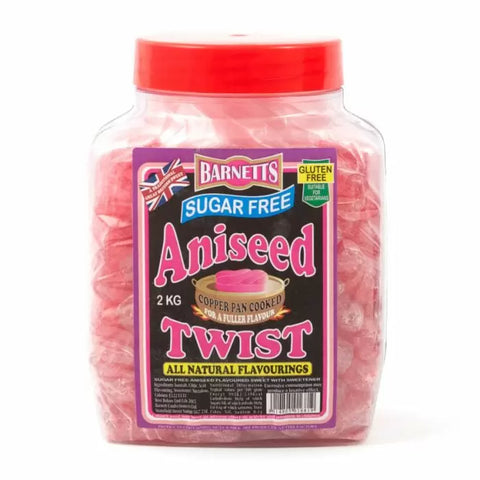 Barnetts Sugar Free Aniseed Twist 2kg (Pack of 1)