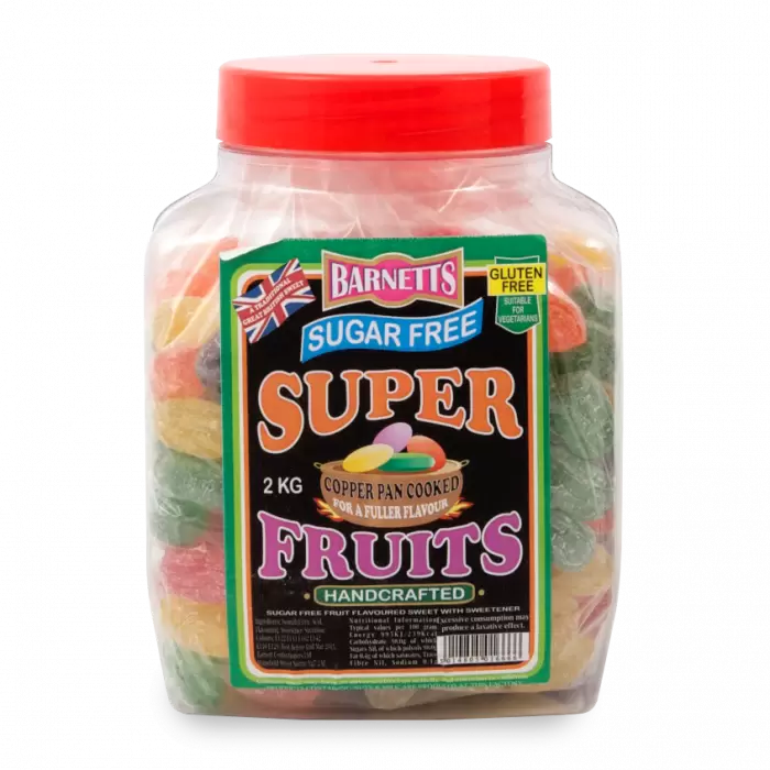Barnetts Sugar Free Super Fruits Jar 2kg (Pack of 1)
