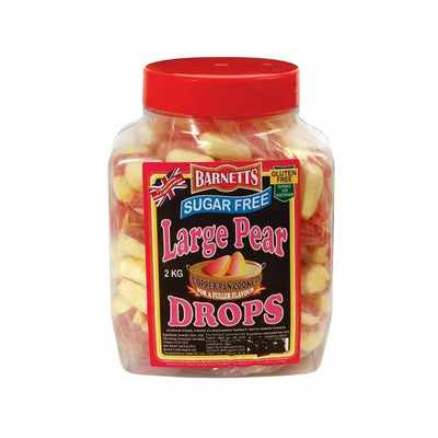 Barnetts Sugar Free Large Pear Drops 2kg (Pack of 1)