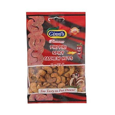 Ginnis Piri Piri Spiced Cashews 55g (Pack of 10)
