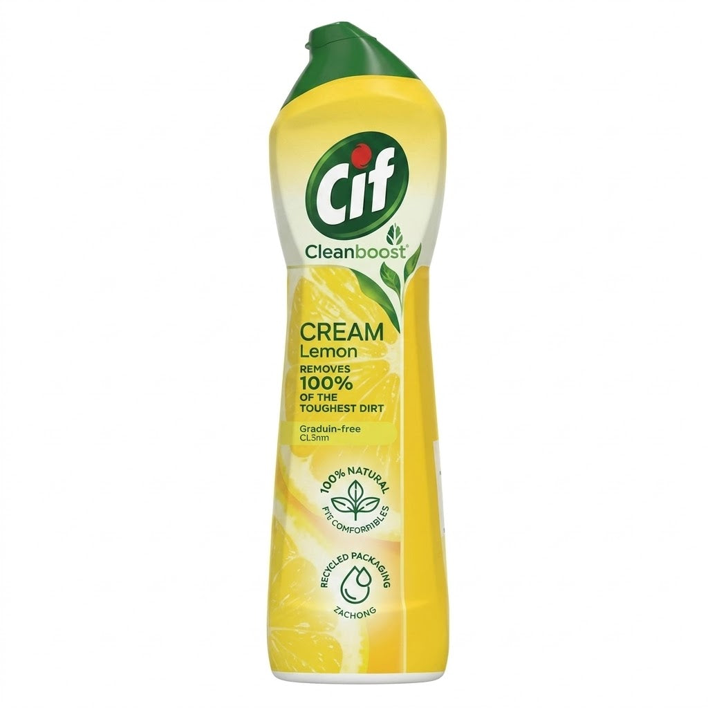 Cif Cream Cleaner Lemon 500ml (Pack of 8)