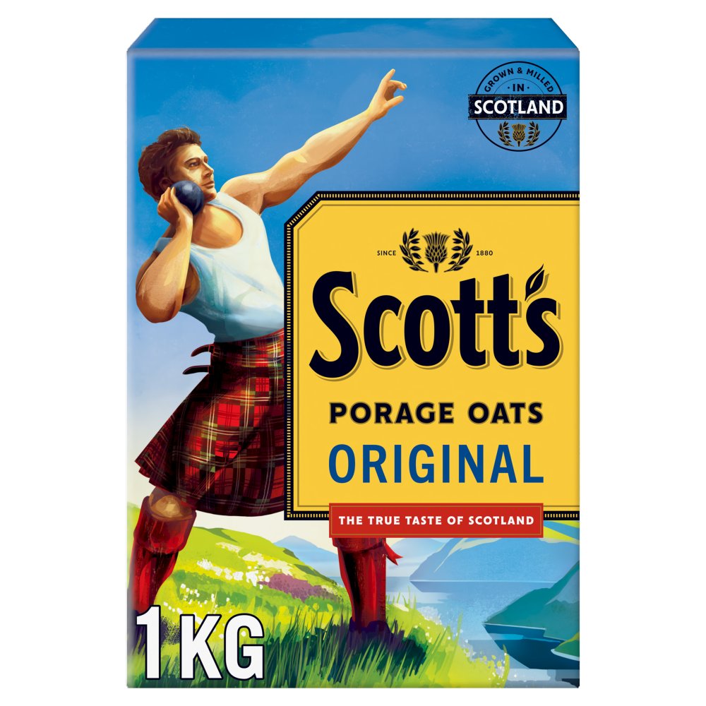 Scott's Porage Original Porridge Oats 1kg (Pack of 10)