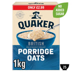 Quaker British Porridge Oats 1kg (Pack of 6)