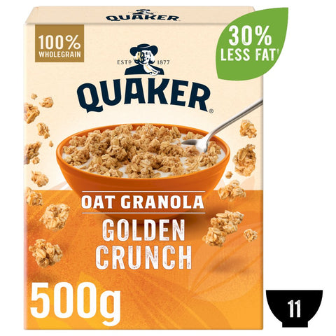 Quaker Oat Golden Crunch Granola Cereal 500g (Pack of 5)