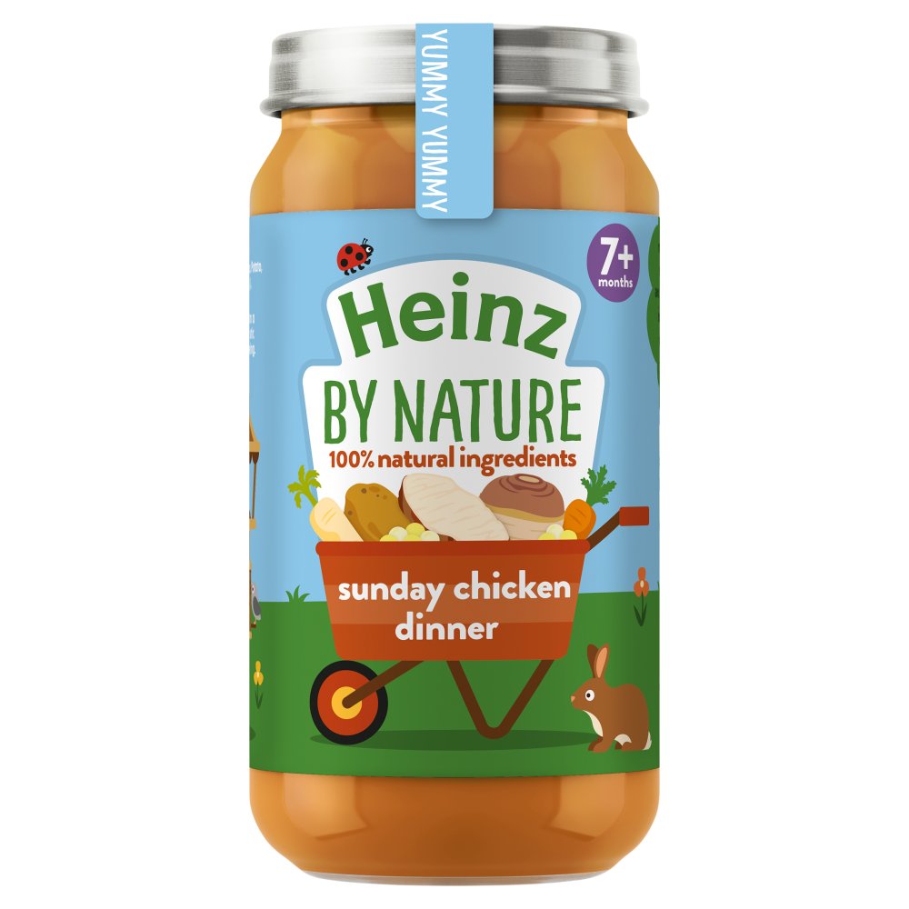 Heinz By Nature Sunday Chicken Dinner Baby Food Jar 7+ Months 200g (Pack of 6)