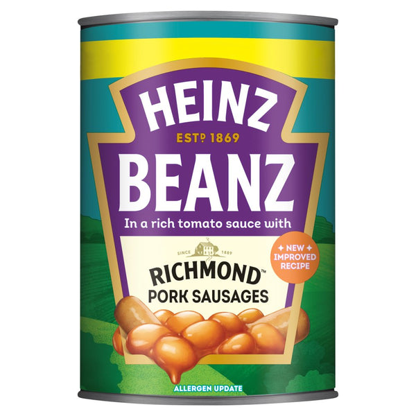 Heinz Baked Beans in a Rich Tomato Sauce with Pork Sausages 415g (Pack of 6)