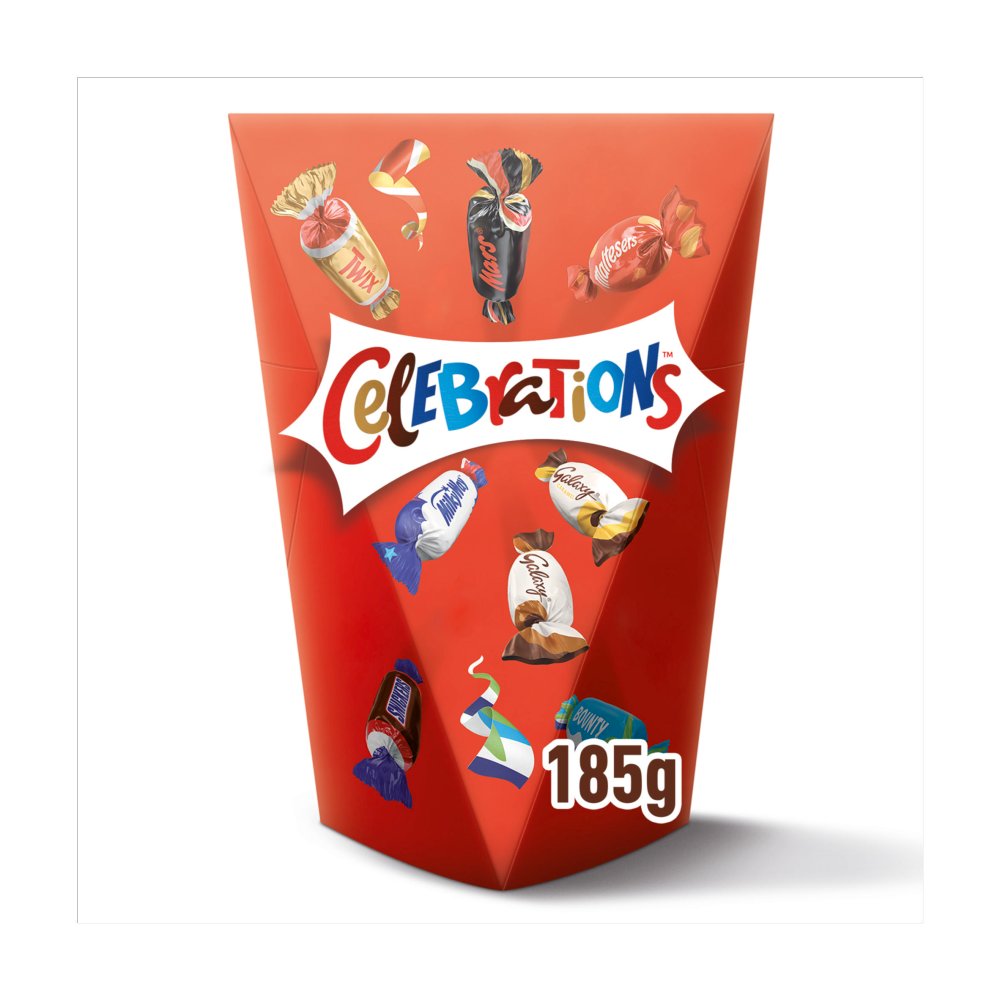 Celebrations Milk Chocolate Selection Box of Mini Chocolate & Biscuit Bars 185g (Pack of 6)