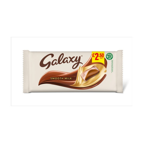 Galaxy Smooth Milk Chocolate Block Sharing Bar 180g (Pack of 20)