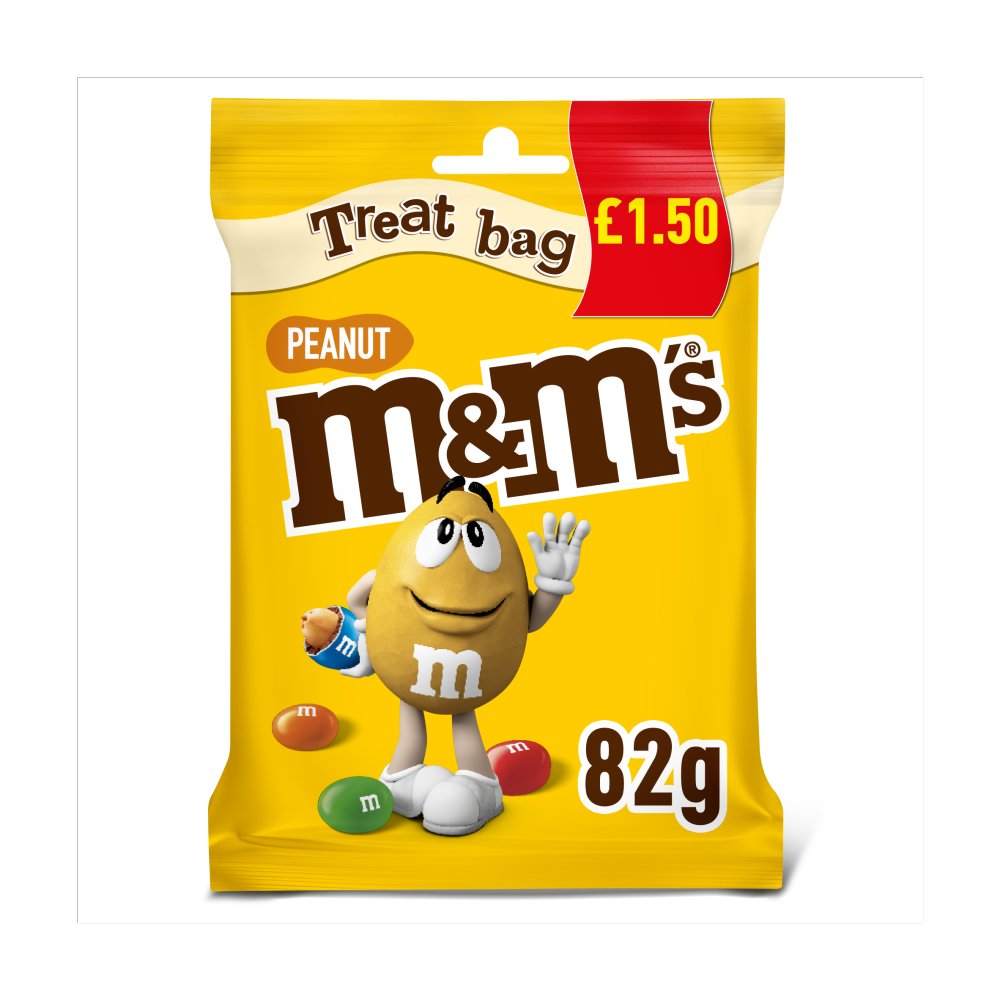 M&M's Crunchy Peanut & Milk Chocolate Bites Treat Bag 82g (Pack of 16)