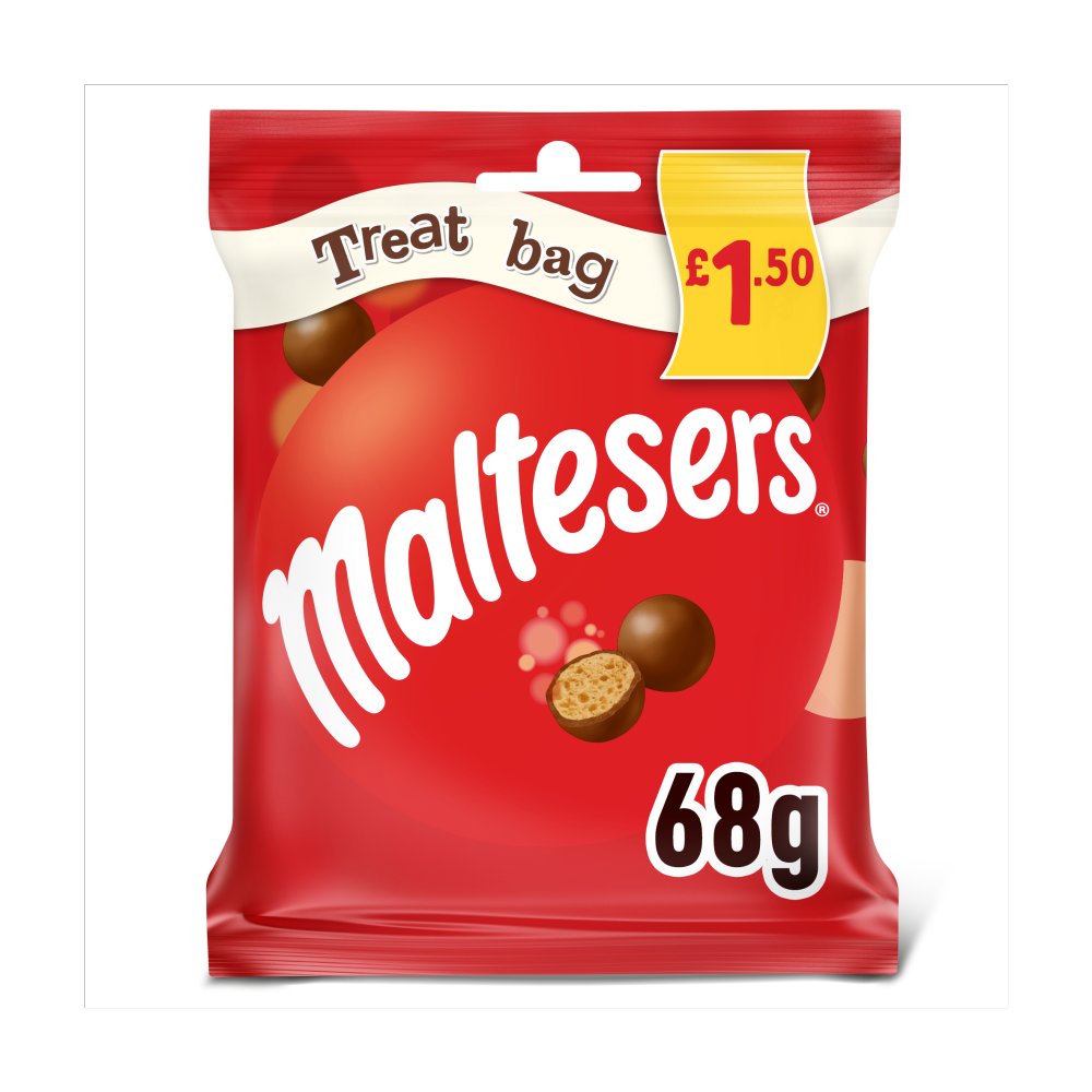 Maltesers Milk Chocolate & Honeycomb Bites Treat Bag 68g (Pack of 24)