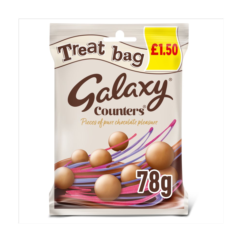 Galaxy Counters Milk Chocolate Buttons Treat Bag 78g (Pack of 20)
