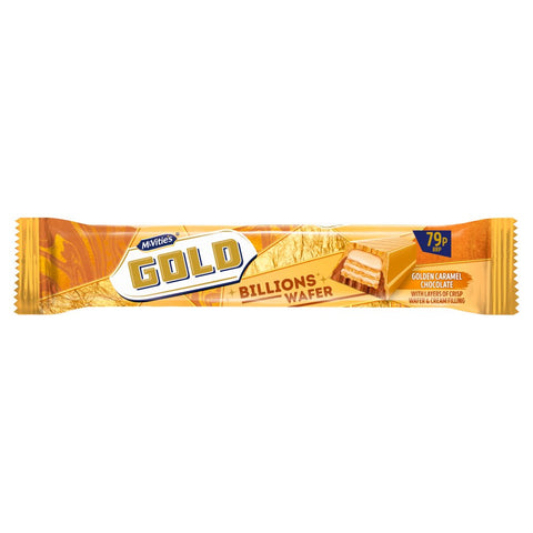 McVitie's Gold Billions Wafer Golden Caramel Chocolate 39g (Pack of 24)