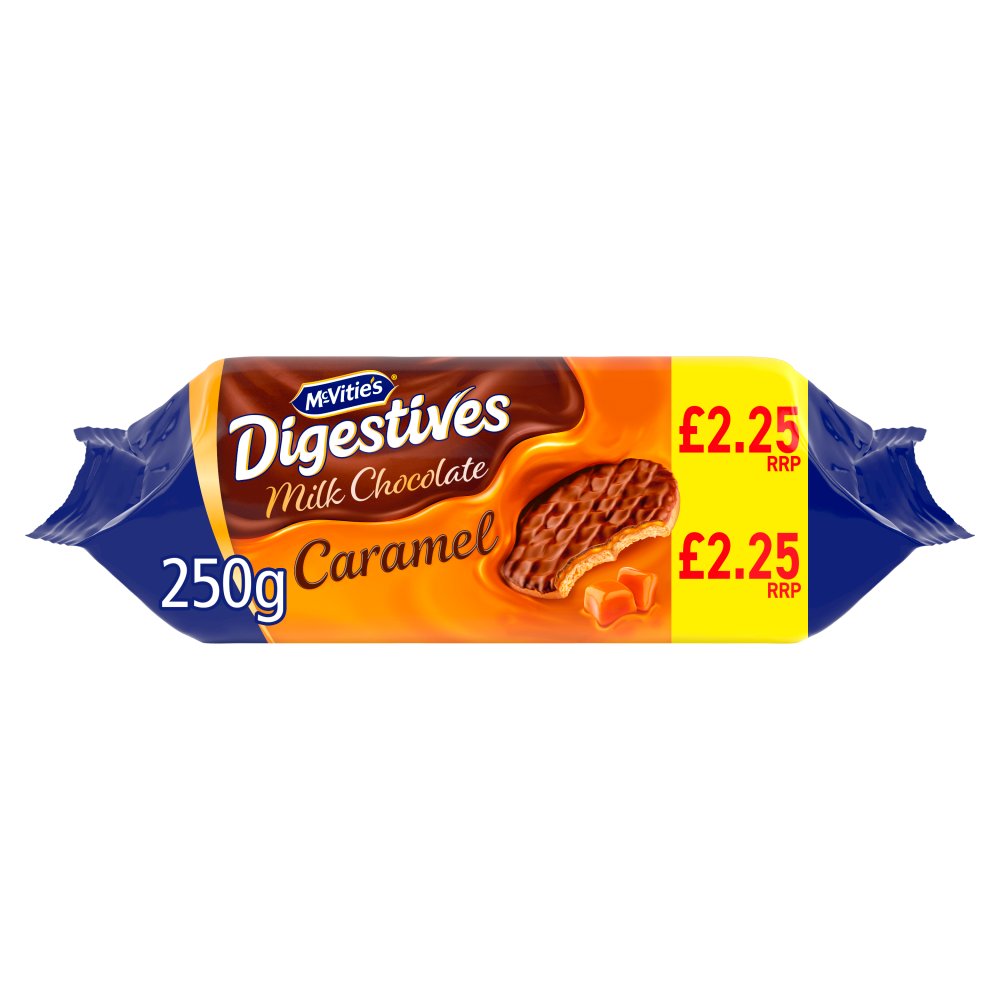 McVitie's Digestives Milk Chocolate the Caramel One 250g (Pack of 15)