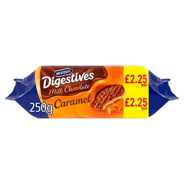 McVitie's Digestives Milk Chocolate the Caramel One 250g (Pack of 15)