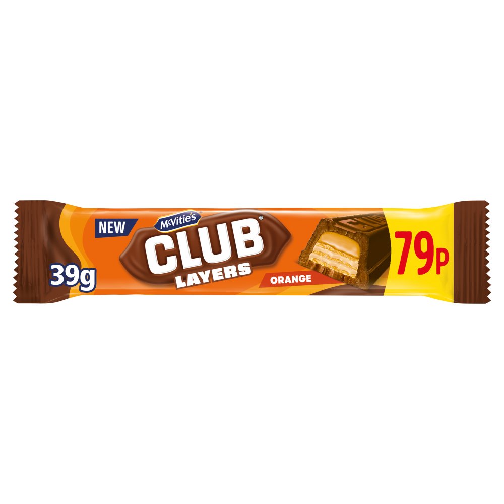 McVitie's Club Layers Orange 39g (Pack of 24)