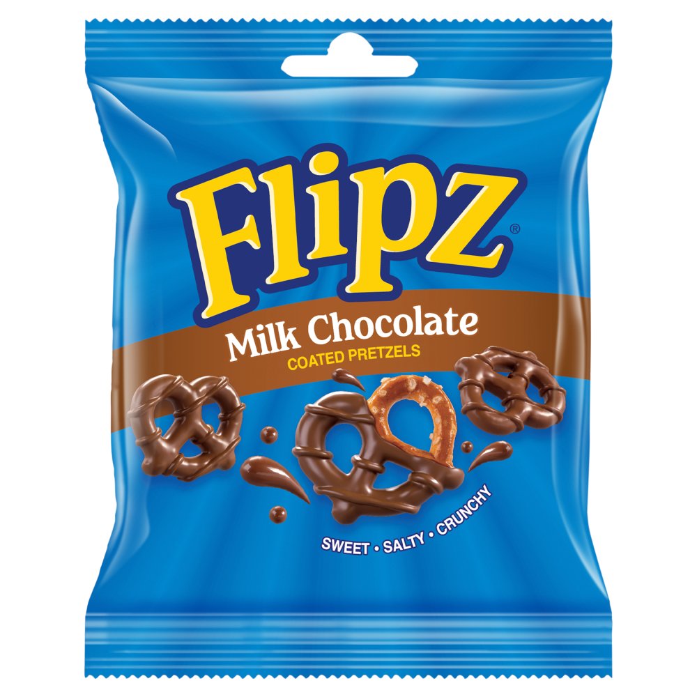 Flipz Milk Chocolate Coated Pretzels 39g (Pack of 10)