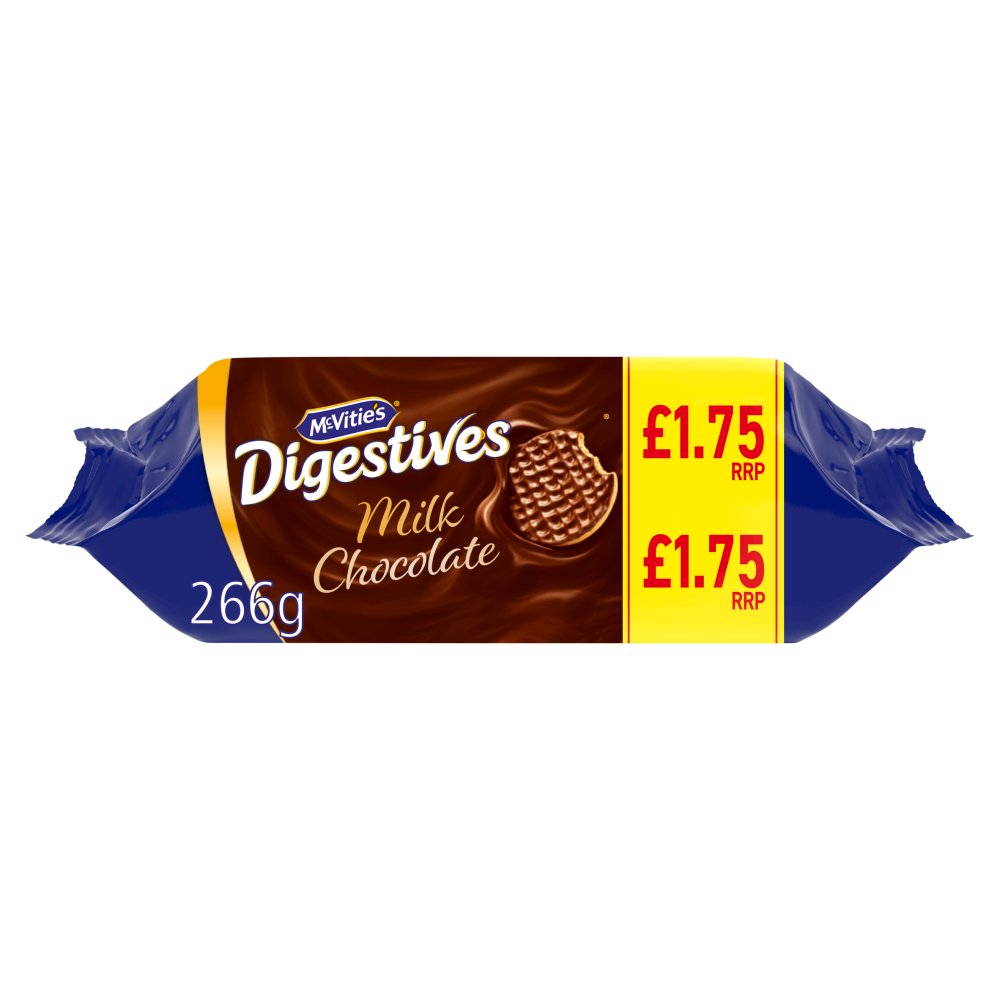 McVitie's Digestives Milk Chocolate 266g (Pack of 15)