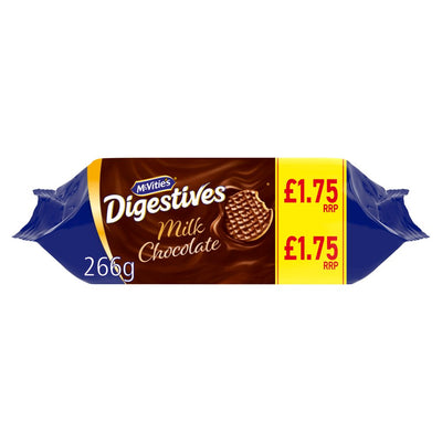 McVitie's Digestives Milk Chocolate 266g (Pack of 15)