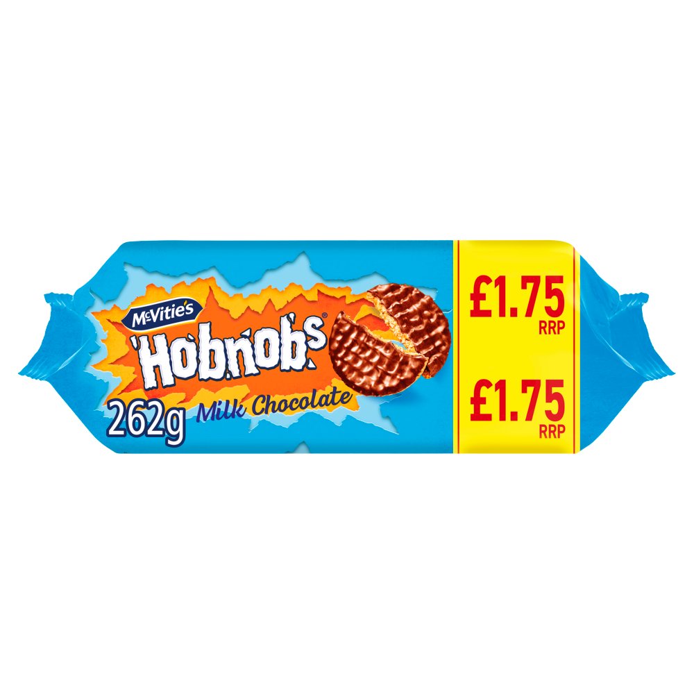 McVitie's Hobnobs The Oaty One Milk Chocolate 262g (Pack of 15)