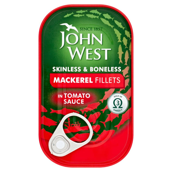 John West Mackerel Fillets in Tomato Sauce 125g (Pack of 10)