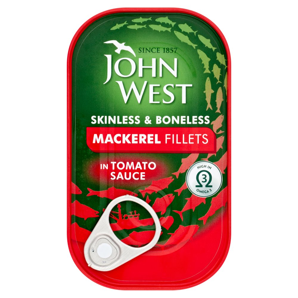 John West Mackerel Fillets in Tomato Sauce 115g (Pack of 10)