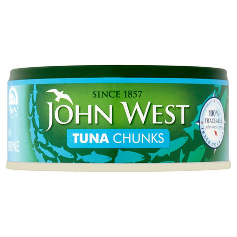 John West Tuna Chunks in Brine 145g (Pack of 12)