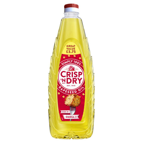 Crisp 'n Dry Rapeseed Oil 1 Litre (Pack of 8)