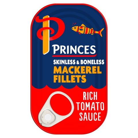 Princes Mackerel Fillets in a Rich Tomato Sauce 125g (Pack of 10)