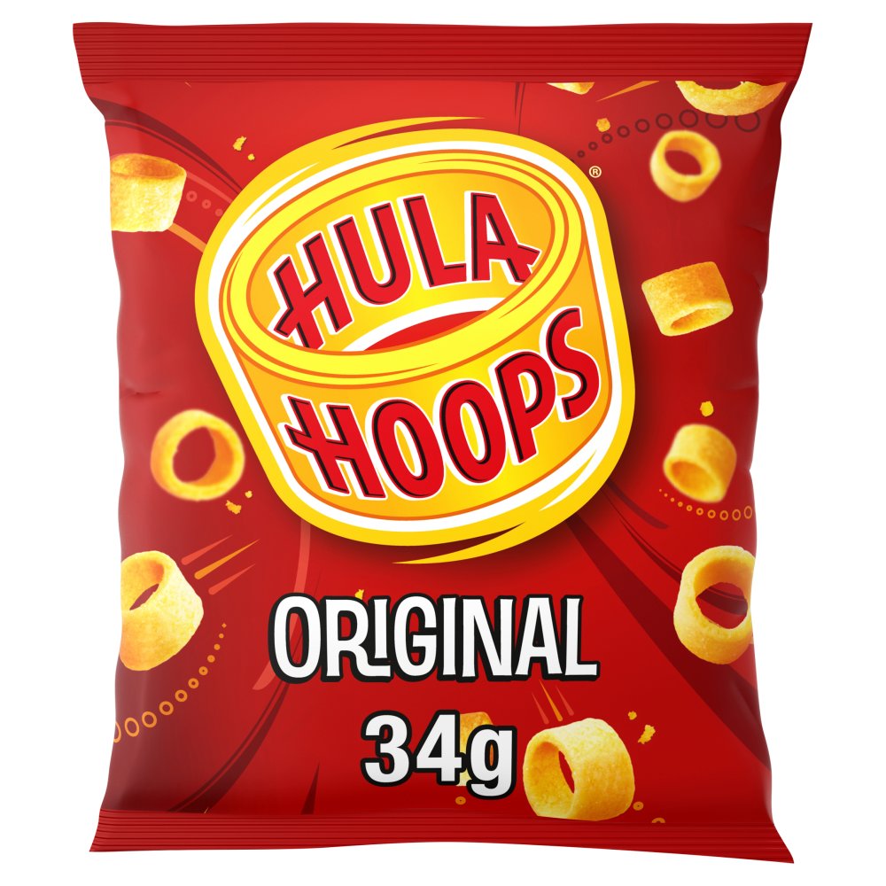 Hula Hoops Original Crisps 34g (Pack of 32)
