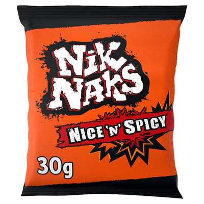 Nik Naks Nice 'N' Spicy Crisps 30g (Pack of 28)