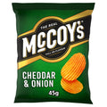 McCoy's­ Ridge Cut Cheddar & Onion Flavour Potato Crisps 45g (Pack of 26)