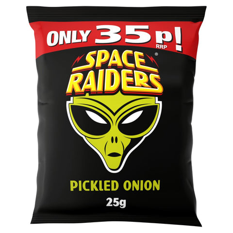 Space Raiders Pickled Onion Crisps 25g (Pack of 36)
