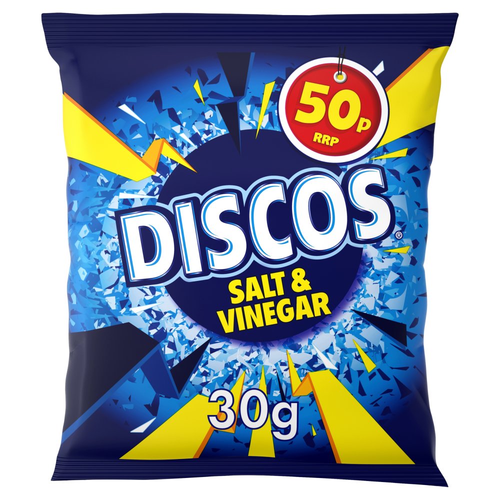 Discos Salt & Vinegar Crisps 30g (Pack of 30)