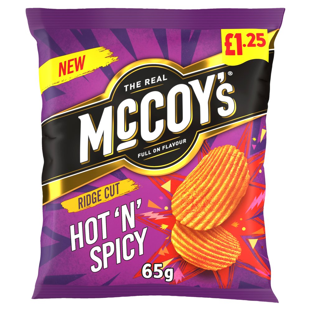 McCoy's Hot 'N' Spicy Sharing Crisps 65g (Pack of 20)