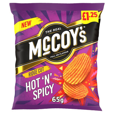 McCoy's Hot 'N' Spicy Sharing Crisps 65g (Pack of 20)
