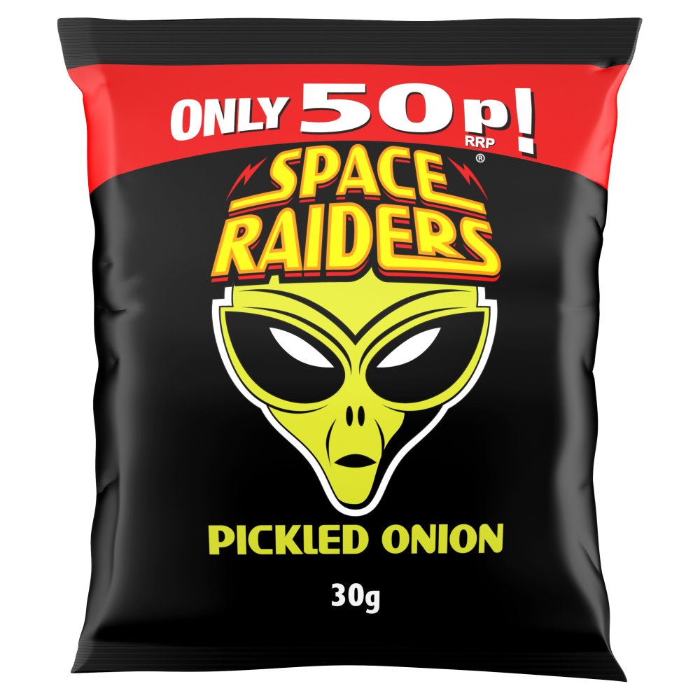 Space Raiders Pickled Onion Crisps 30g (Pack of 36)