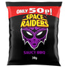 Space Raiders Saucy BBQ Crisps 30g (Pack of 36)
