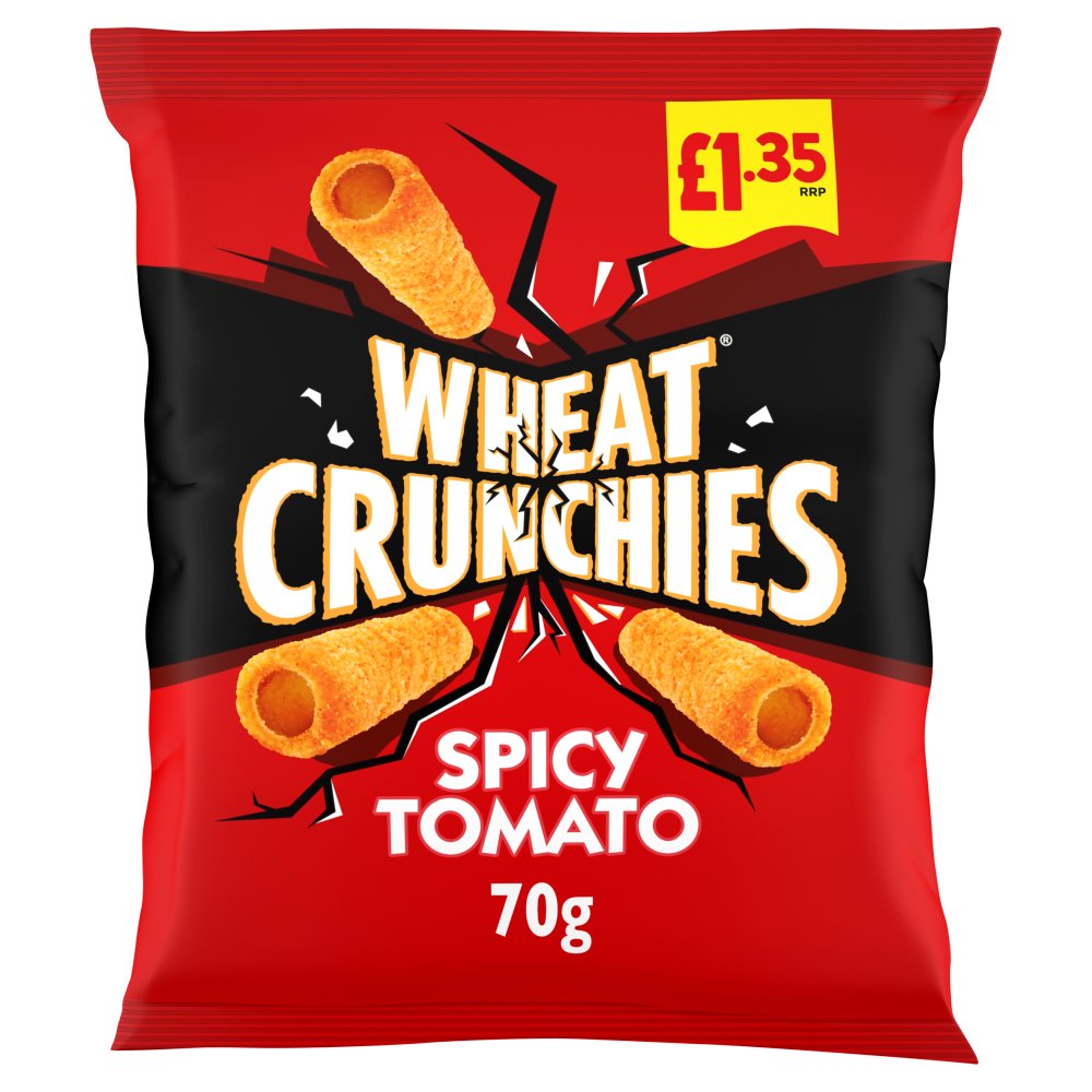 Wheat Crunchies Spicy Tomato Crisps 70g (Pack of 16)