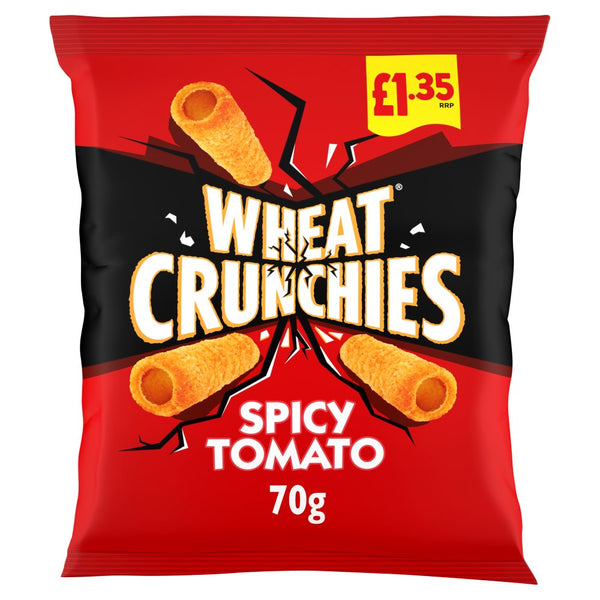 Wheat Crunchies Spicy Tomato Crisps 70g (Pack of 16)