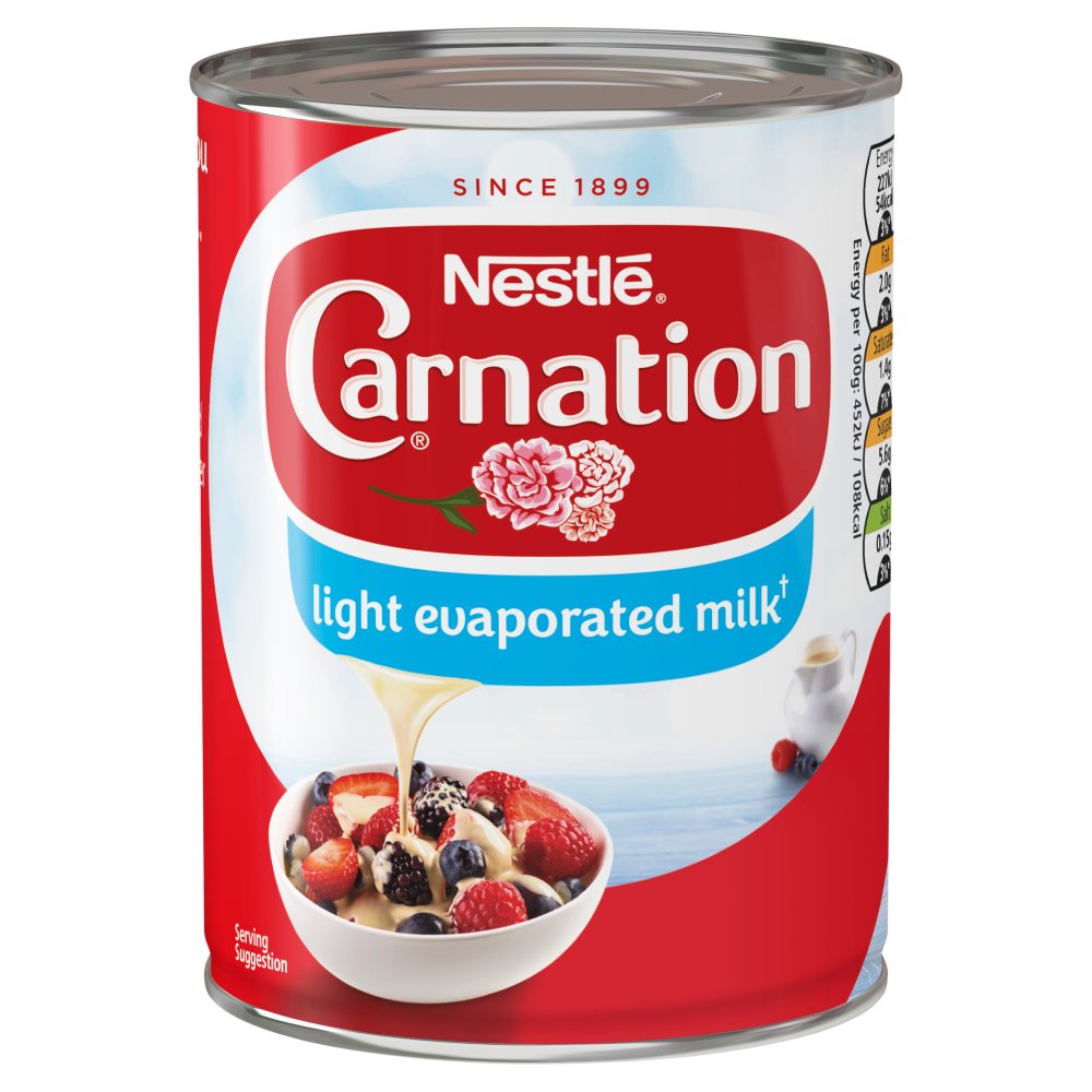 Carnation Light Evaporated Milk 410g (Pack of 12)