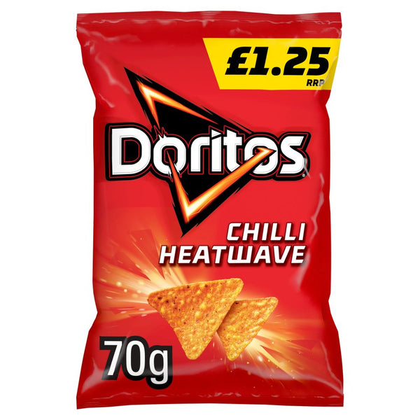 Doritos Chilli Heatwave Tortilla Chips 70g (Pack of 15)