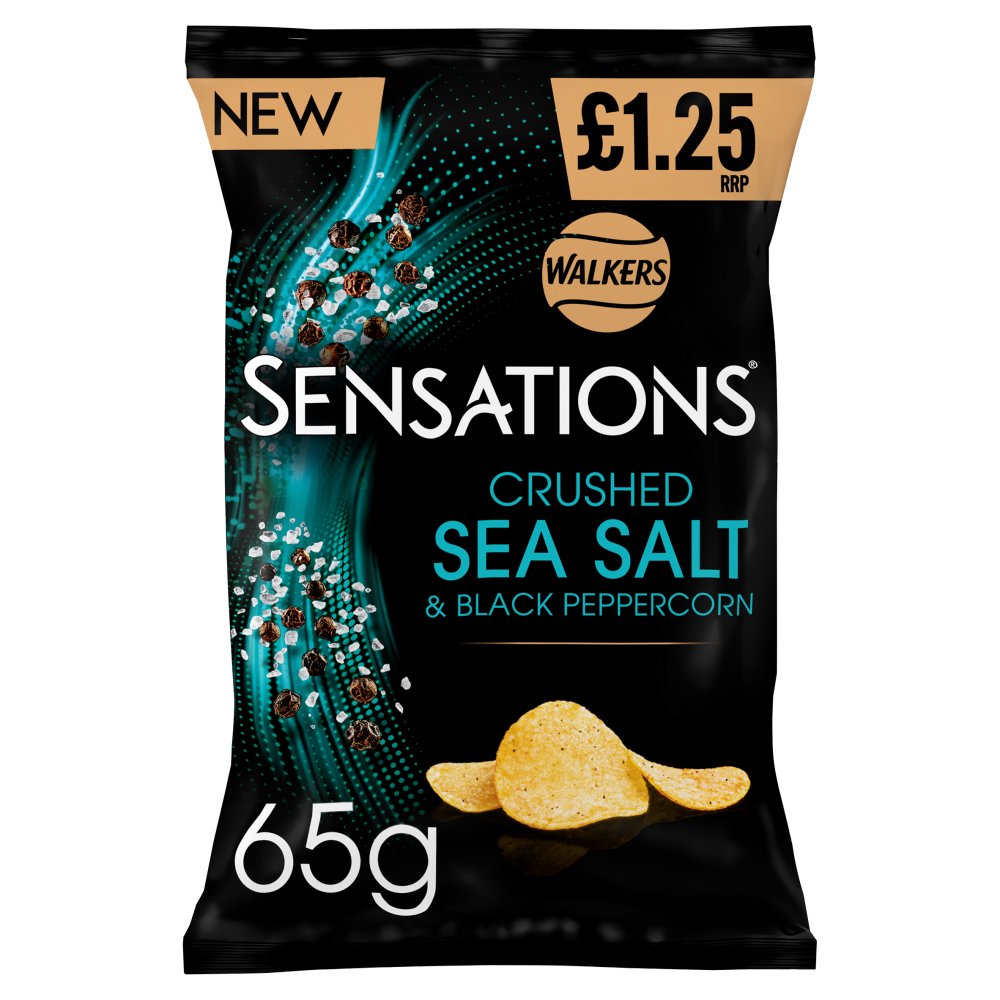 Walkers Sensations Salt & Black Peppercorn Sharing Crisps 65g (Pack of 18)