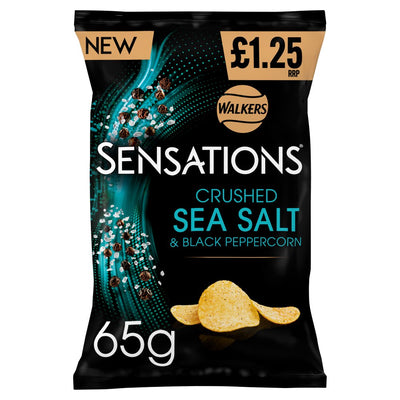Walkers Sensations Salt & Black Peppercorn Sharing Crisps 65g (Pack of 18)